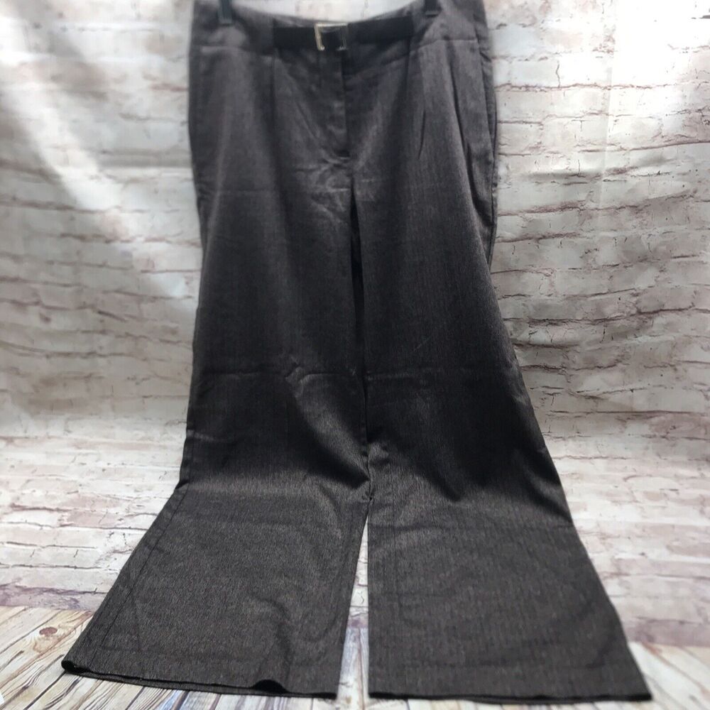 Monroe and Main Trousers Size 8 Business Career Belted Wide Leg Brown